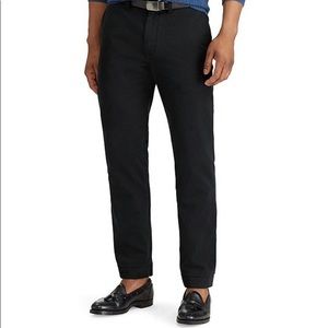 Polo Ralph Lauren Black Flat Front Chino 36x32 NEW